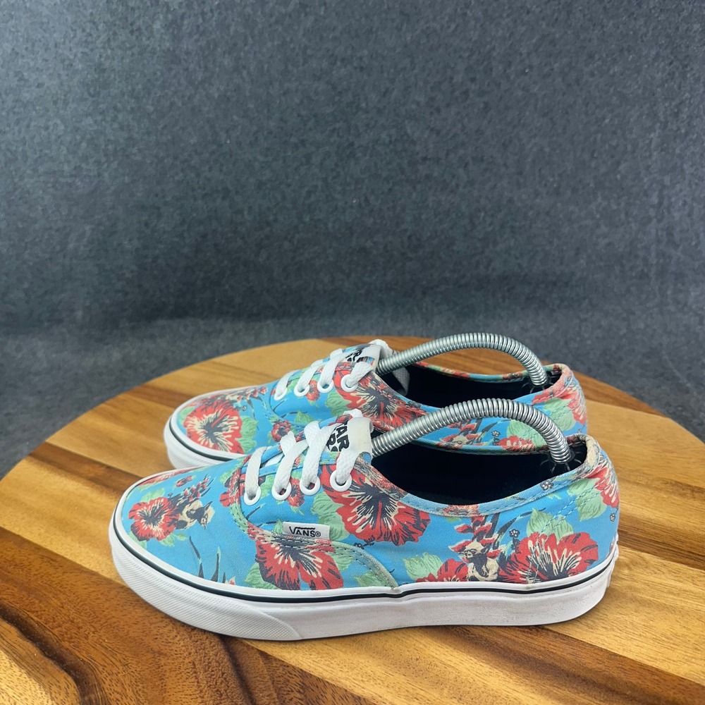 Vans Star Wars Authentic Yoda Aloha Floral Sneakers Blue Red Women 7 Men 5.5 - Picture 7 of 16